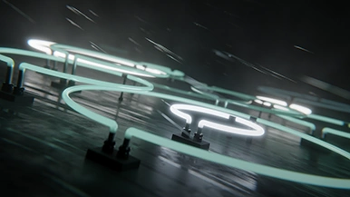 Thumbnail image for Neon Rain (Gray-green) wallpaper